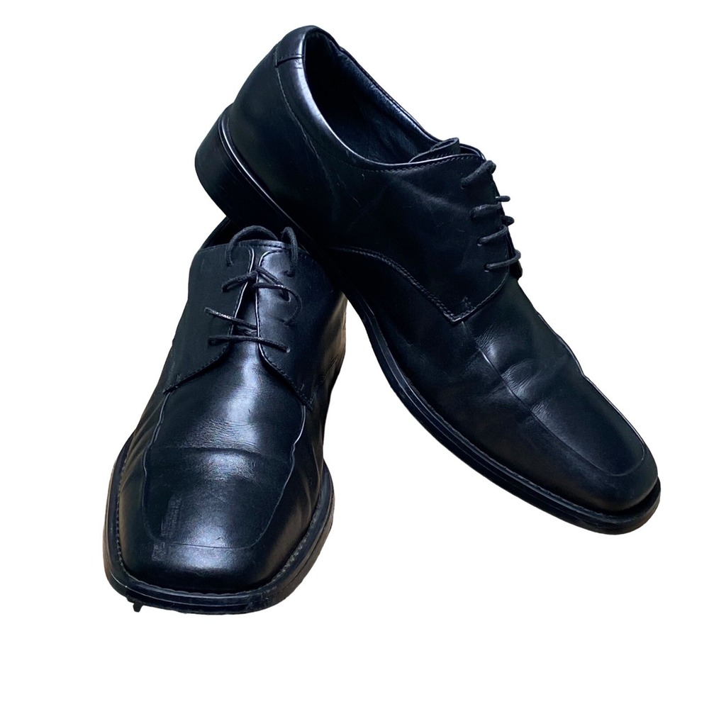 Wilke Rodriguez Black Leather Square Toe Derby Dress Shoes Men's Size 9.5M